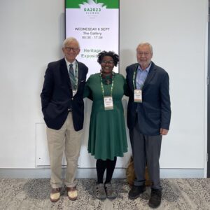 Glenn Eskew, Director of the Civil Rights Sites World Heritage initiative and History professor at Georgia State University; Cequyna Moore, Director of the Monuments Toolkit Program; and Douglas C. Comer, ICOMOS-USA President. 
