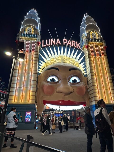 Entry Gate to Sydney's historic Luna Park where GA2023 attendees spent the evening of 6 September.
