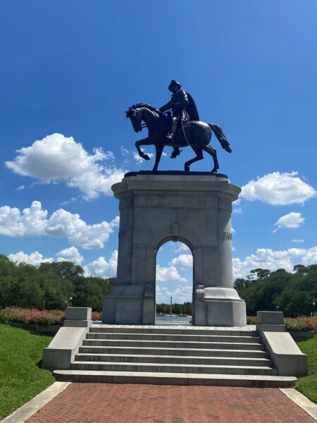 South View of the Sam Houston Monument at Hermann Park in Houston, Texas. Photo Credit: G. C. Correa.