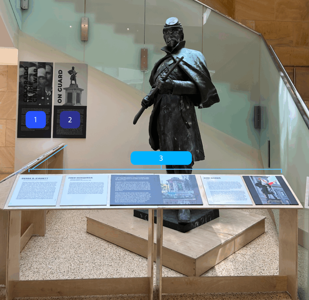 Denver Civil War Memorial On Guard Exhibition at the History Colorado Center (2023). Photo Credit: M. Bonner.