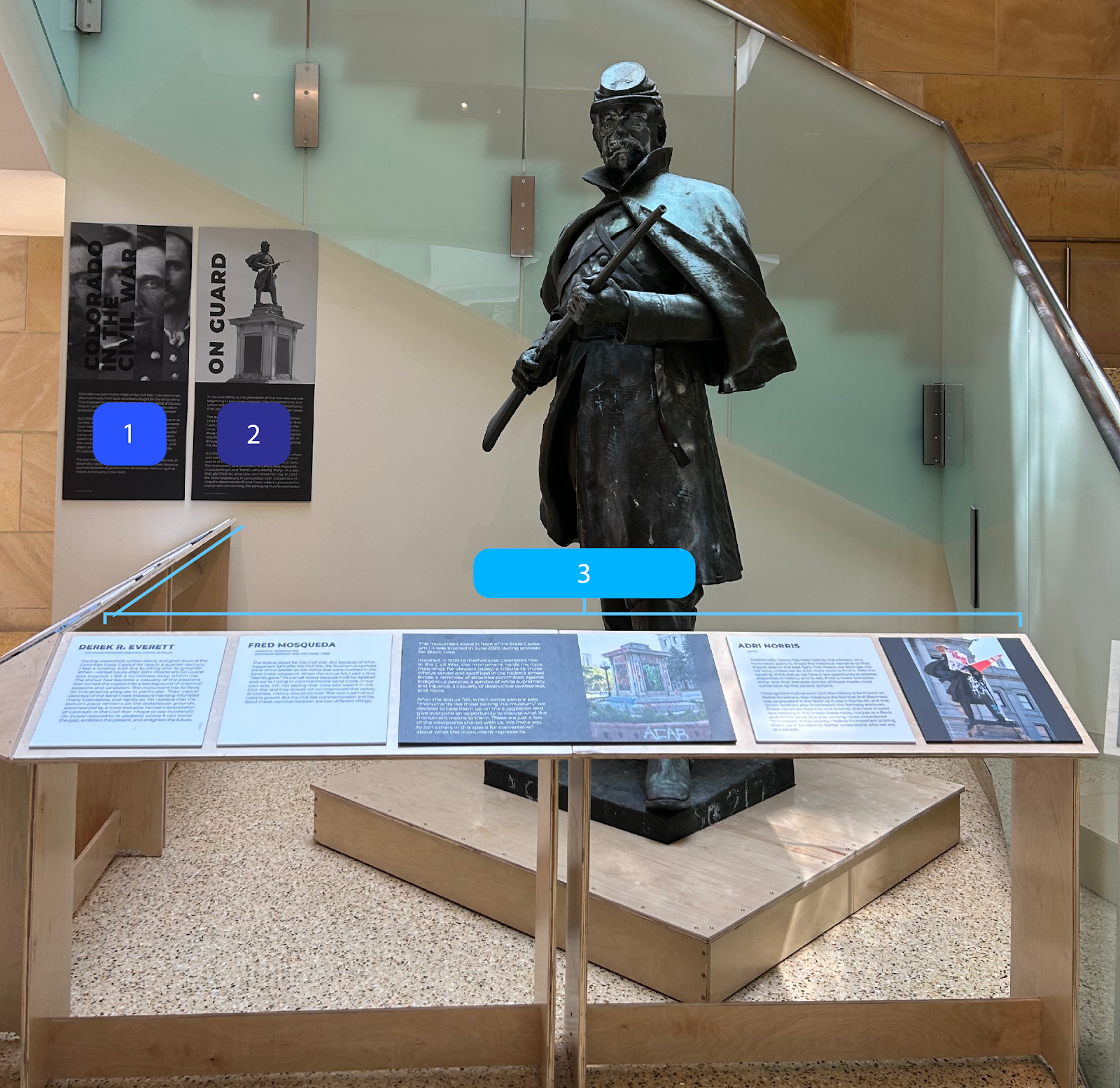 Denver Civil War Memorial On Guard Exhibition at the History Colorado Center (2023). Photo Credit: M. Bonner.