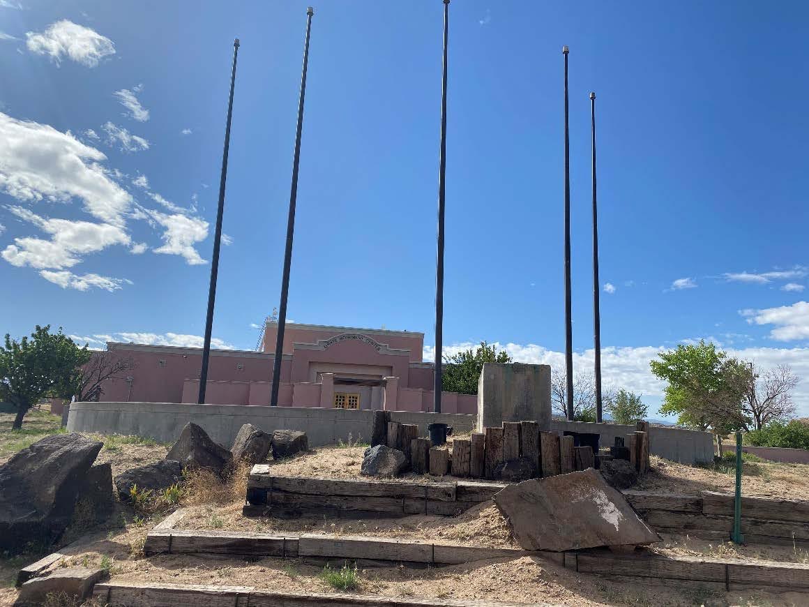 Southwest view of the Northern Rio Grande National Heritage Center where the statue of Oñate stood in Alcalde, New Mexico. Photo credit: G. C. Correa.