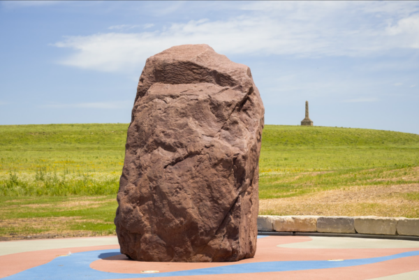 Iⁿ‘zhúje‘waxóbe at Allegawaho Memorial Heritage Park. Photograph by Mike Gunnoe.