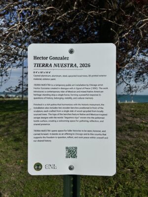 Left: TIERRA NUESTRA signage. Images courtesy of the author.